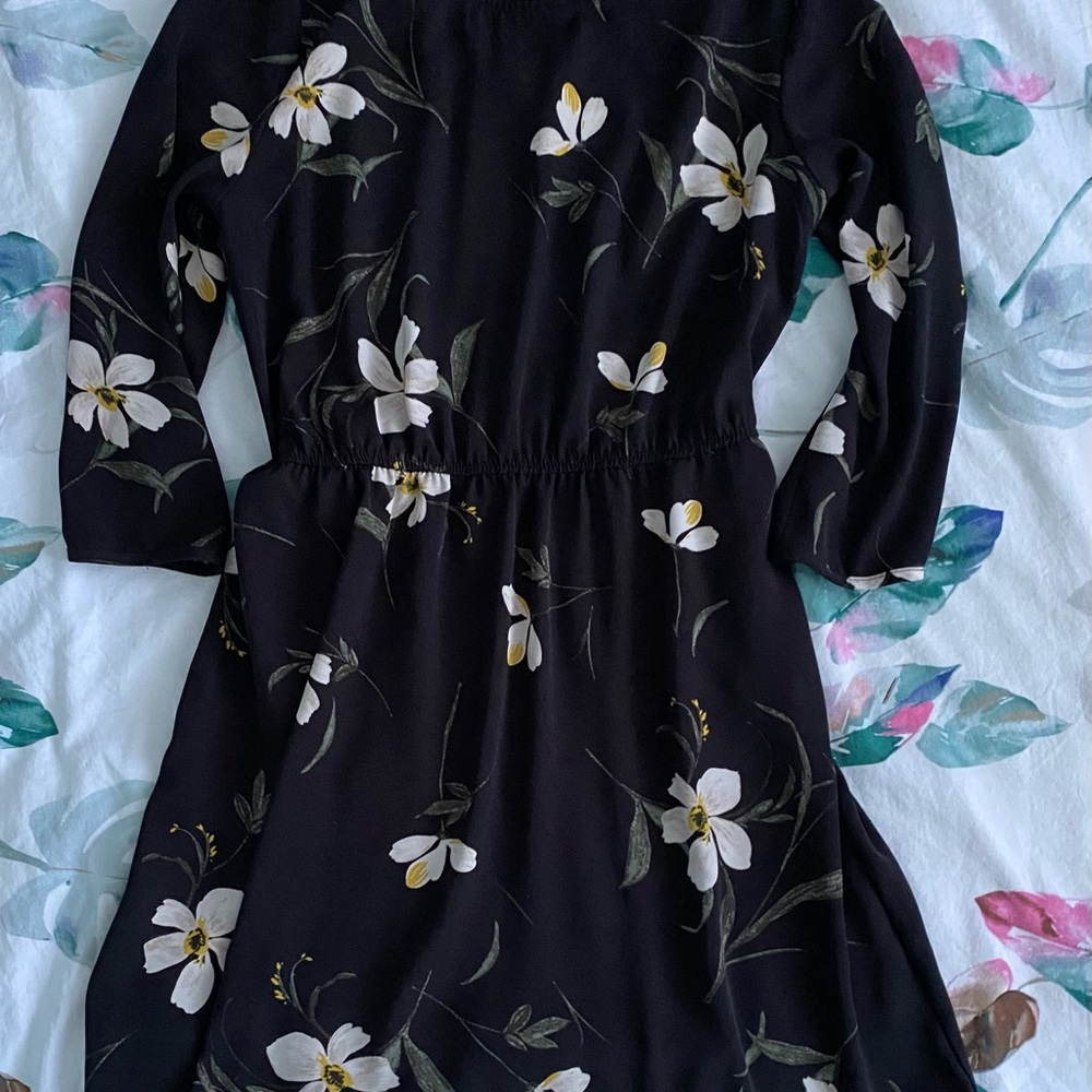 Floral Black Dress
